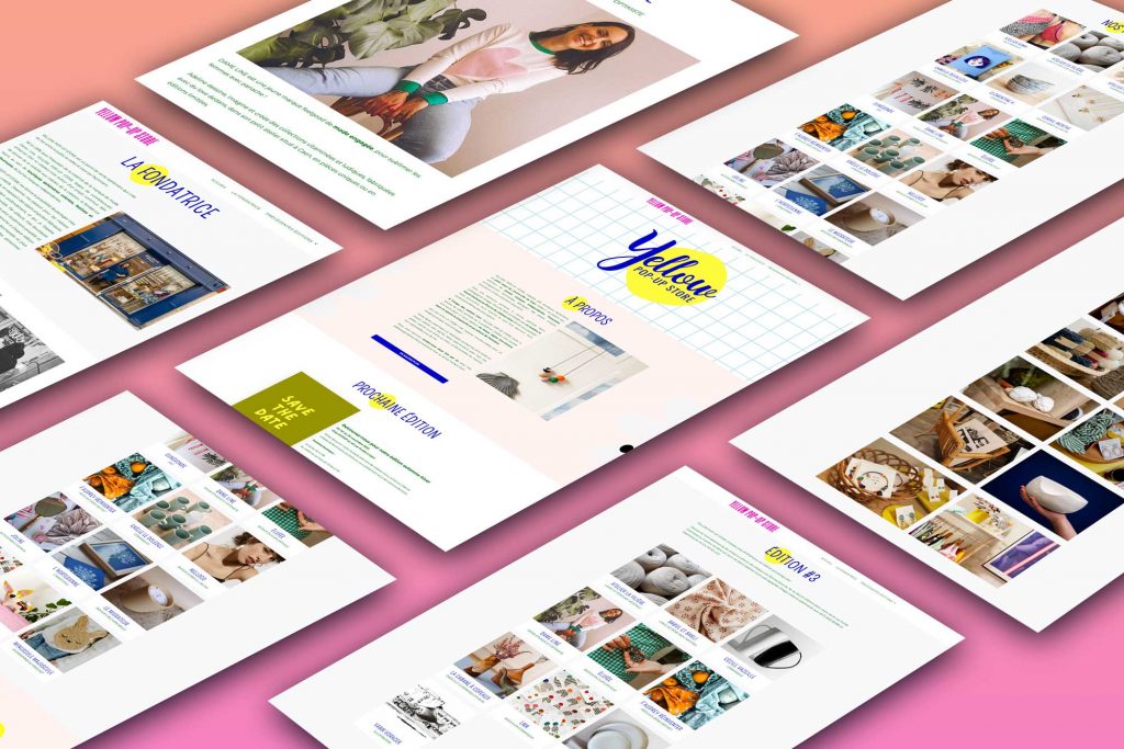 Site Yellow Pop-up store de créateurs
